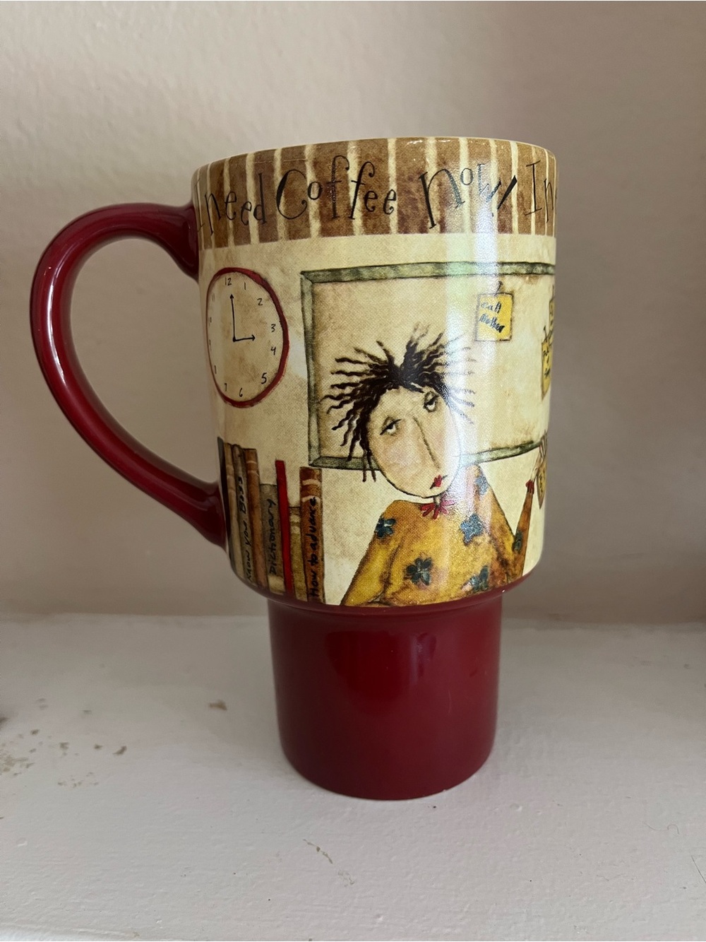 “I Need Coffee Now!” 16oz travel mug by Lang Mugs ft. Dan DiPaolo Artwork
